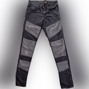 Women’s Patchwork Gray & Black Jeans